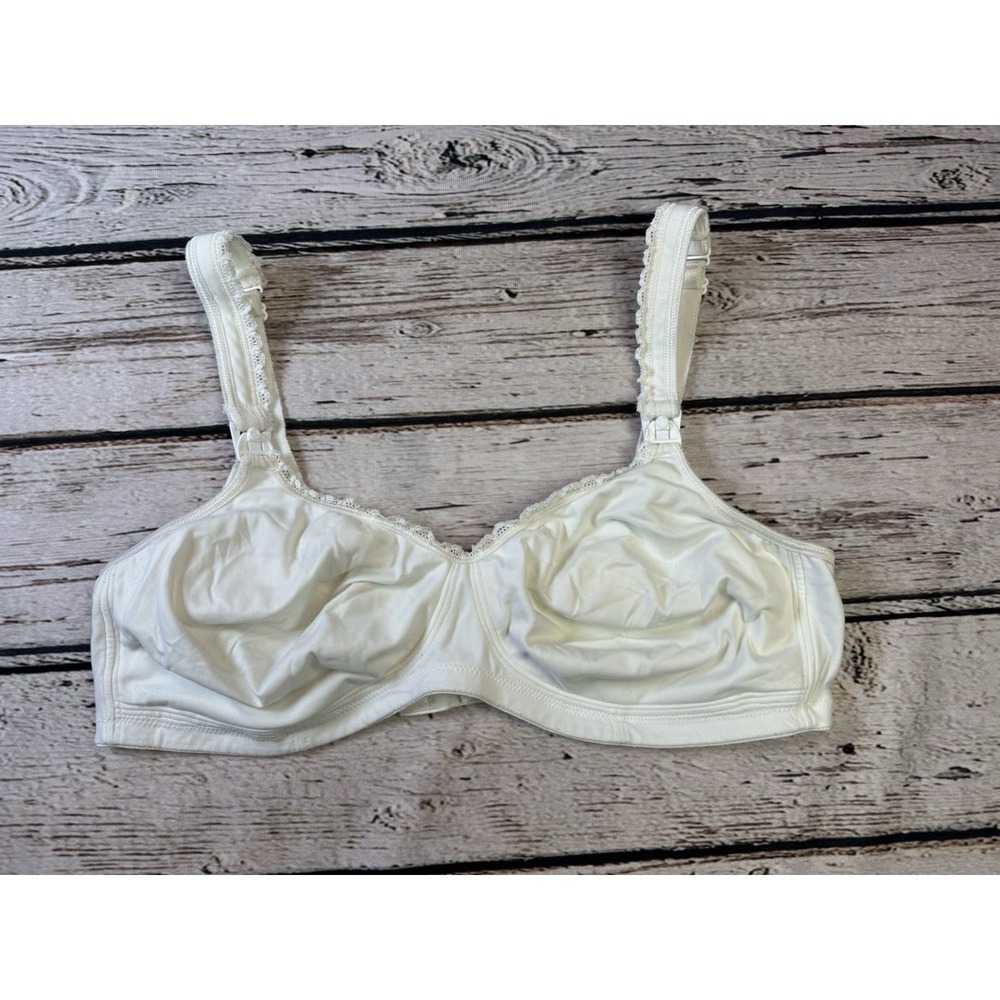 Bravado Lifestyle Microfiber Womens 38C White Comfortable‎ Nursing Bra
